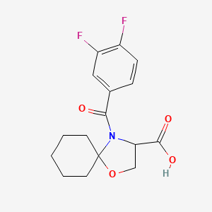 molecular formula C16H17F2NO4 B6348359 4-(3,4-Difluorobenzoyl)-1-oxa-4-azaspiro[4.5]decane-3-carboxylic acid CAS No. 1326814-05-4