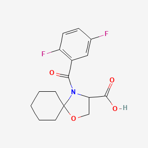 molecular formula C16H17F2NO4 B6348372 4-(2,5-Difluorobenzoyl)-1-oxa-4-azaspiro[4.5]decane-3-carboxylic acid CAS No. 1326811-71-5