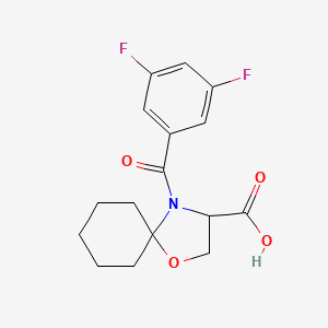 molecular formula C16H17F2NO4 B6348380 4-(3,5-Difluorobenzoyl)-1-oxa-4-azaspiro[4.5]decane-3-carboxylic acid CAS No. 1326811-98-6