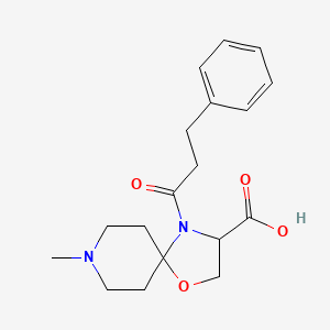 8-Methyl-4-(3-phenylpropanoyl)-1-oxa-4,8-diazaspiro[4.5]decane-3-carboxylic acid