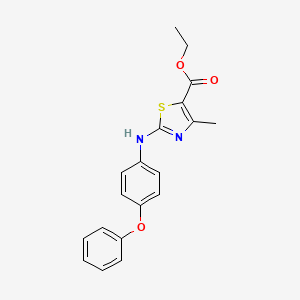 molecular formula C19H18N2O3S B6348725 Ethyl 5-methyl-3-((4-phenoxyphenyl)amino)-2,4-thiazolecarboxylate CAS No. 1119392-46-9