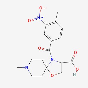 8-Methyl-4-(4-methyl-3-nitrobenzoyl)-1-oxa-4,8-diazaspiro[4.5]decane-3-carboxylic acid