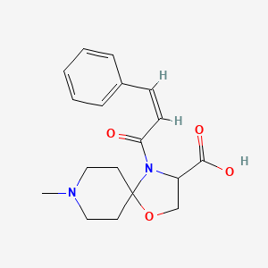molecular formula C18H22N2O4 B6348790 8-Methyl-4-[(2Z)-3-phenylprop-2-enoyl]-1-oxa-4,8-diazaspiro[4.5]decane-3-carboxylic acid CAS No. 1327167-95-2