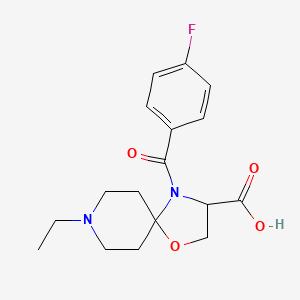 8-Ethyl-4-(4-fluorobenzoyl)-1-oxa-4,8-diazaspiro[4.5]decane-3-carboxylic acid