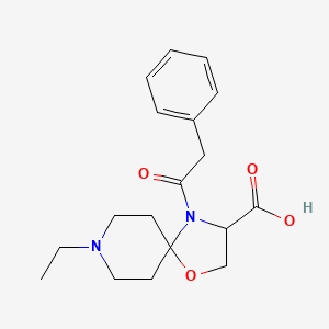 molecular formula C18H24N2O4 B6348882 8-Ethyl-4-(2-phenylacetyl)-1-oxa-4,8-diazaspiro[4.5]decane-3-carboxylic acid CAS No. 1326815-12-6