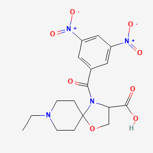 molecular formula C17H20N4O8 B6348893 4-(3,5-Dinitrobenzoyl)-8-ethyl-1-oxa-4,8-diazaspiro[4.5]decane-3-carboxylic acid CAS No. 1326810-47-2