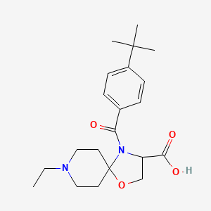 molecular formula C21H30N2O4 B6348960 4-(4-tert-Butylbenzoyl)-8-ethyl-1-oxa-4,8-diazaspiro[4.5]decane-3-carboxylic acid CAS No. 1326811-00-0