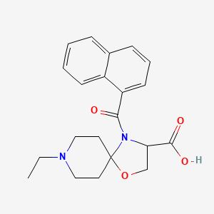 molecular formula C21H24N2O4 B6348964 8-Ethyl-4-(naphthalene-1-carbonyl)-1-oxa-4,8-diazaspiro[4.5]decane-3-carboxylic acid CAS No. 1326809-47-5