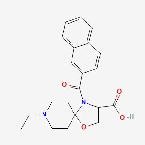 molecular formula C21H24N2O4 B6348965 8-Ethyl-4-(naphthalene-2-carbonyl)-1-oxa-4,8-diazaspiro[4.5]decane-3-carboxylic acid CAS No. 1326811-85-1