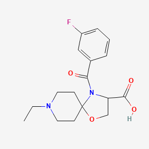 molecular formula C17H21FN2O4 B6348984 8-Ethyl-4-(3-fluorobenzoyl)-1-oxa-4,8-diazaspiro[4.5]decane-3-carboxylic acid CAS No. 1326808-69-8