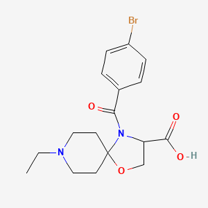 molecular formula C17H21BrN2O4 B6348989 4-(4-Bromobenzoyl)-8-ethyl-1-oxa-4,8-diazaspiro[4.5]decane-3-carboxylic acid CAS No. 1326814-14-5