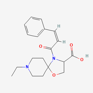 8-Ethyl-4-[(2Z)-3-phenylprop-2-enoyl]-1-oxa-4,8-diazaspiro[4.5]decane-3-carboxylic acid