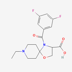 molecular formula C17H20F2N2O4 B6349044 4-(3,5-Difluorobenzoyl)-8-ethyl-1-oxa-4,8-diazaspiro[4.5]decane-3-carboxylic acid CAS No. 1326808-43-8