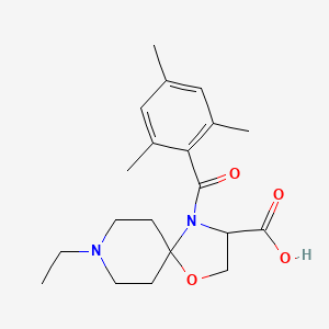 8-Ethyl-4-(2,4,6-trimethylbenzoyl)-1-oxa-4,8-diazaspiro[4.5]decane-3-carboxylic acid