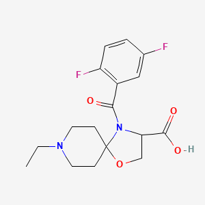 molecular formula C17H20F2N2O4 B6349100 4-(2,5-Difluorobenzoyl)-8-ethyl-1-oxa-4,8-diazaspiro[4.5]decane-3-carboxylic acid CAS No. 1326815-22-8