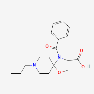 molecular formula C18H24N2O4 B6349105 4-Benzoyl-8-propyl-1-oxa-4,8-diazaspiro[4.5]decane-3-carboxylic acid CAS No. 1326809-45-3