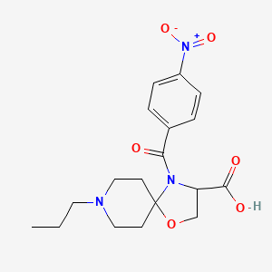 4-(4-Nitrobenzoyl)-8-propyl-1-oxa-4,8-diazaspiro[4.5]decane-3-carboxylic acid