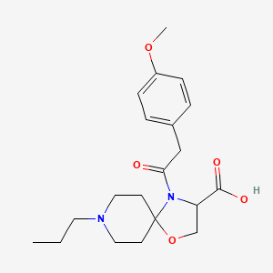 4-[2-(4-Methoxyphenyl)acetyl]-8-propyl-1-oxa-4,8-diazaspiro[4.5]decane-3-carboxylic acid