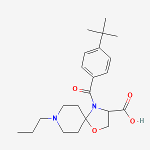 molecular formula C22H32N2O4 B6349192 4-(4-tert-Butylbenzoyl)-8-propyl-1-oxa-4,8-diazaspiro[4.5]decane-3-carboxylic acid CAS No. 1326808-73-4