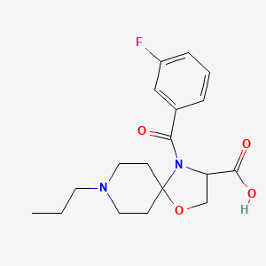 4-(3-Fluorobenzoyl)-8-propyl-1-oxa-4,8-diazaspiro[4.5]decane-3-carboxylic acid