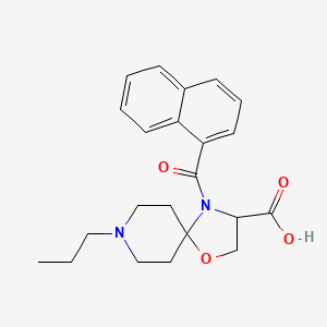 molecular formula C22H26N2O4 B6349216 4-(Naphthalene-1-carbonyl)-8-propyl-1-oxa-4,8-diazaspiro[4.5]decane-3-carboxylic acid CAS No. 1326809-67-9
