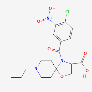 4-(4-Chloro-3-nitrobenzoyl)-8-propyl-1-oxa-4,8-diazaspiro[4.5]decane-3-carboxylic acid