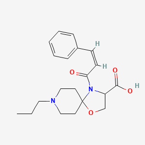 4-[(2Z)-3-Phenylprop-2-enoyl]-8-propyl-1-oxa-4,8-diazaspiro[4.5]decane-3-carboxylic acid
