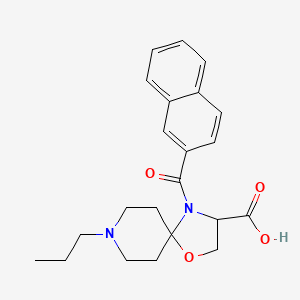molecular formula C22H26N2O4 B6349247 4-(Naphthalene-2-carbonyl)-8-propyl-1-oxa-4,8-diazaspiro[4.5]decane-3-carboxylic acid CAS No. 1326811-05-5