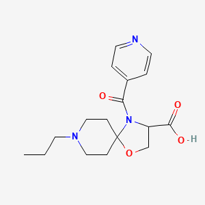 8-Propyl-4-(pyridine-4-carbonyl)-1-oxa-4,8-diazaspiro[4.5]decane-3-carboxylic acid