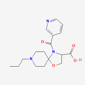 molecular formula C17H23N3O4 B6349280 8-Propyl-4-(pyridine-3-carbonyl)-1-oxa-4,8-diazaspiro[4.5]decane-3-carboxylic acid CAS No. 1326809-49-7
