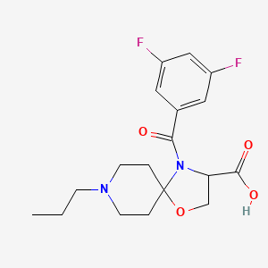 4-(3,5-Difluorobenzoyl)-8-propyl-1-oxa-4,8-diazaspiro[4.5]decane-3-carboxylic acid