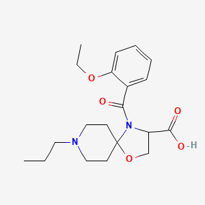 molecular formula C20H28N2O5 B6349328 4-(2-Ethoxybenzoyl)-8-propyl-1-oxa-4,8-diazaspiro[4.5]decane-3-carboxylic acid CAS No. 1326809-59-9