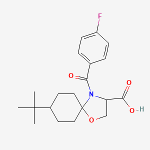 molecular formula C20H26FNO4 B6349355 8-tert-Butyl-4-(4-fluorobenzoyl)-1-oxa-4-azaspiro[4.5]decane-3-carboxylic acid CAS No. 1326809-69-1