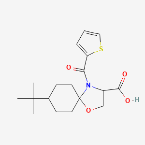 molecular formula C18H25NO4S B6349389 8-tert-Butyl-4-(thiophene-2-carbonyl)-1-oxa-4-azaspiro[4.5]decane-3-carboxylic acid CAS No. 1326809-96-4