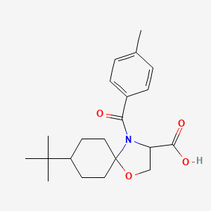 8-tert-Butyl-4-(4-methylbenzoyl)-1-oxa-4-azaspiro[4.5]decane-3-carboxylic acid