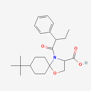 8-tert-Butyl-4-(2-phenylbutanoyl)-1-oxa-4-azaspiro[4.5]decane-3-carboxylic acid