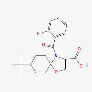 8-tert-Butyl-4-(2-fluorobenzoyl)-1-oxa-4-azaspiro[4.5]decane-3-carboxylic acid