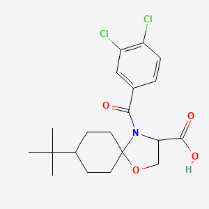 8-tert-Butyl-4-(3,4-dichlorobenzoyl)-1-oxa-4-azaspiro[4.5]decane-3-carboxylic acid