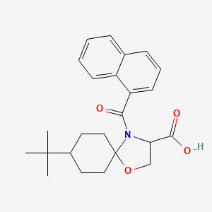 molecular formula C24H29NO4 B6349441 8-tert-Butyl-4-(naphthalene-1-carbonyl)-1-oxa-4-azaspiro[4.5]decane-3-carboxylic acid CAS No. 1326813-33-5