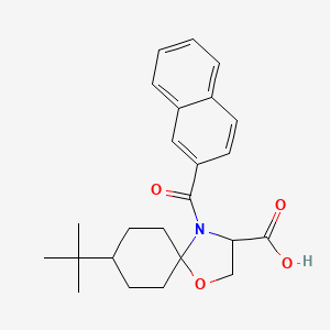 molecular formula C24H29NO4 B6349449 8-tert-Butyl-4-(naphthalene-2-carbonyl)-1-oxa-4-azaspiro[4.5]decane-3-carboxylic acid CAS No. 1326811-37-3