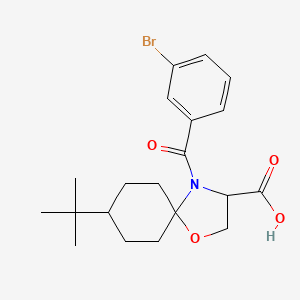 4-(3-Bromobenzoyl)-8-tert-butyl-1-oxa-4-azaspiro[4.5]decane-3-carboxylic acid