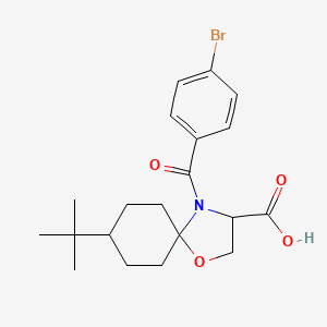 molecular formula C20H26BrNO4 B6349481 4-(4-溴苯甲酰基)-8-叔丁基-1-氧杂-4-氮杂螺[4.5]癸烷-3-羧酸 CAS No. 1326809-68-0
