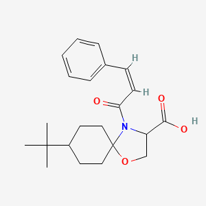 8-tert-Butyl-4-[(2Z)-3-phenylprop-2-enoyl]-1-oxa-4-azaspiro[4.5]decane-3-carboxylic acid