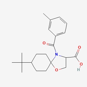 molecular formula C21H29NO4 B6349544 8-tert-Butyl-4-(3-methylbenzoyl)-1-oxa-4-azaspiro[4.5]decane-3-carboxylic acid CAS No. 1326811-40-8