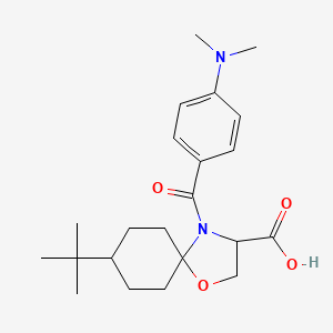 molecular formula C22H32N2O4 B6349579 8-tert-Butyl-4-[4-(dimethylamino)benzoyl]-1-oxa-4-azaspiro[4.5]decane-3-carboxylic acid CAS No. 1326810-29-0