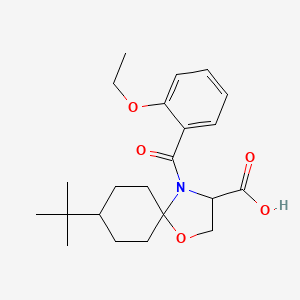 molecular formula C22H31NO5 B6349581 8-tert-Butyl-4-(2-ethoxybenzoyl)-1-oxa-4-azaspiro[4.5]decane-3-carboxylic acid CAS No. 1326811-92-0