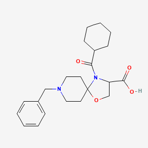 8-Benzyl-4-cyclohexanecarbonyl-1-oxa-4,8-diazaspiro[4.5]decane-3-carboxylic acid