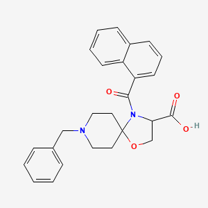 8-Benzyl-4-(naphthalene-1-carbonyl)-1-oxa-4,8-diazaspiro[4.5]decane-3-carboxylic acid