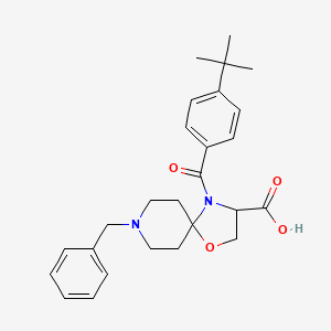 molecular formula C26H32N2O4 B6349720 8-Benzyl-4-(4-tert-butylbenzoyl)-1-oxa-4,8-diazaspiro[4.5]decane-3-carboxylic acid CAS No. 1326809-98-6