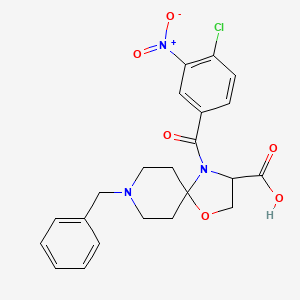 8-Benzyl-4-(4-chloro-3-nitrobenzoyl)-1-oxa-4,8-diazaspiro[4.5]decane-3-carboxylic acid